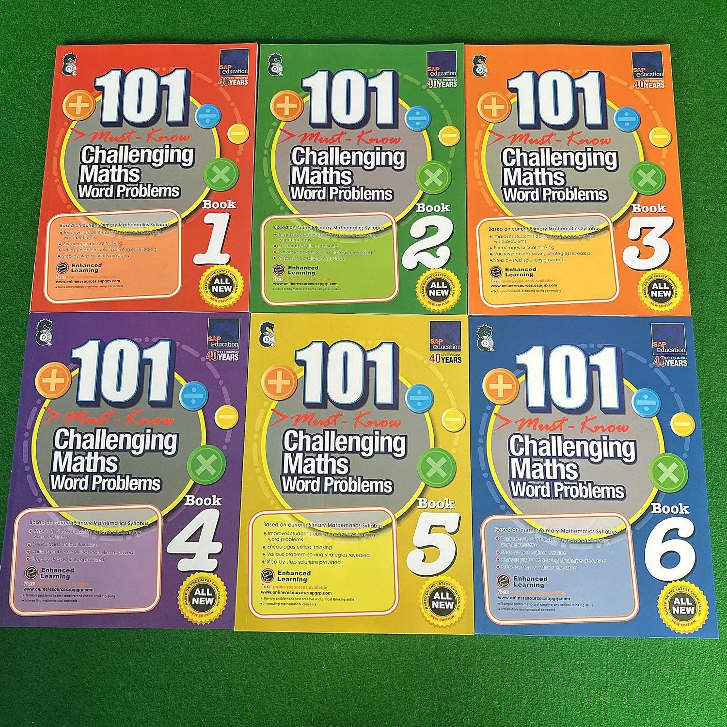 Singapore 101 Mathematics Essential Application Problems for Primary School Students 1-6 in englsh book