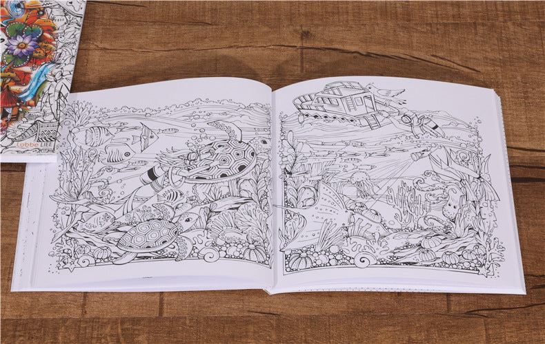 African Travel Coloring Book Color and Enjoyment Adult Relieve Stress Graffiti Painting Drawing Book