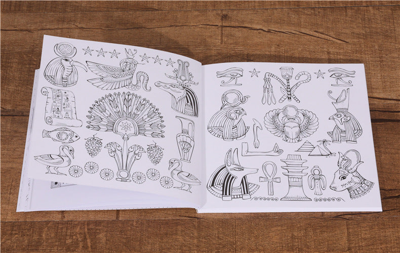 African Travel Coloring Book Color and Enjoyment Adult Relieve Stress Graffiti Painting Drawing Book