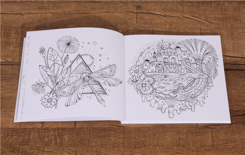 African Travel Coloring Book Color and Enjoyment Adult Relieve Stress Graffiti Painting Drawing Book