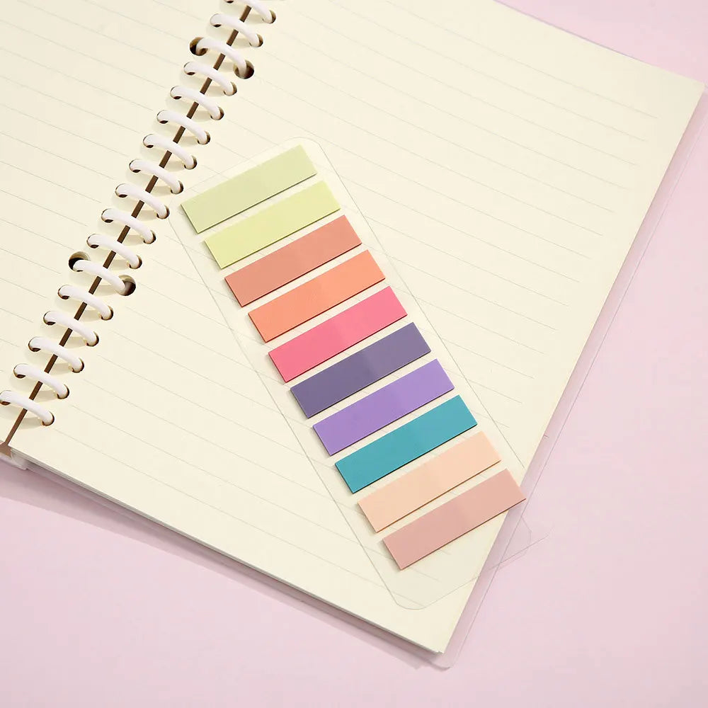 For Fun 200 Sheets Transparent Colorful Index Stickers Memo Pad Office School Stationery Self-Adhesive Sticker Sticky Note Pads