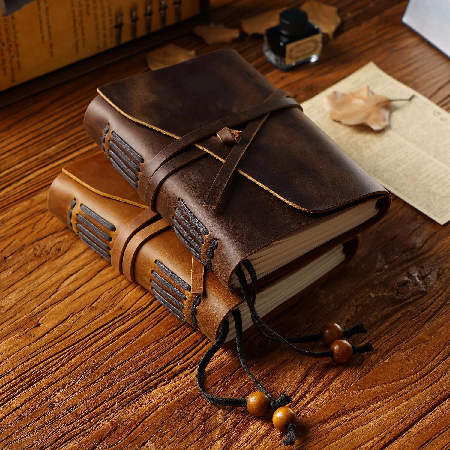 Handmade Loose-leaf Book Magic Diary Cowhide Retro Travel Notebook Thickened Sketchbook Notepad to Send Friends Birthday Gifts