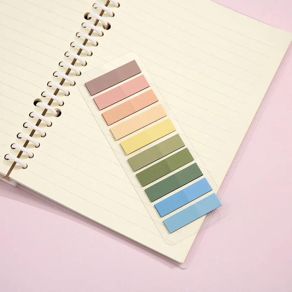 For Fun 200 Sheets Transparent Colorful Index Stickers Memo Pad Office School Stationery Self-Adhesive Sticker Sticky Note Pads