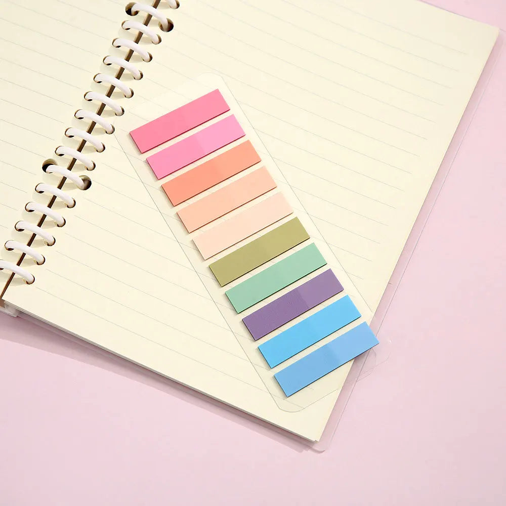 For Fun 200 Sheets Transparent Colorful Index Stickers Memo Pad Office School Stationery Self-Adhesive Sticker Sticky Note Pads