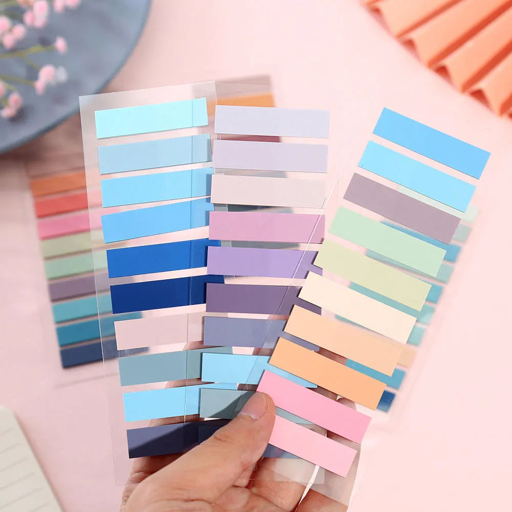 For Fun 200 Sheets Index Sticker Transparent Colorful Sticky Note Pads Memo Pad Office School Stationery Self-Adhesive Stickers