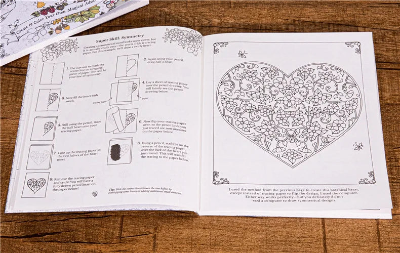 Bview Art Stress Relief Adult Coloring Book: How to Draw Inky Wonderlands Step-by-Step - Relaxing Art Therapy