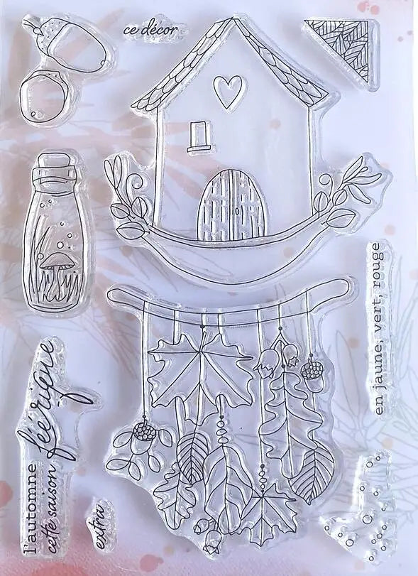 New French Clear Stamp And Cutting Die /Seal For DIY Scrapbooking/ Clear Stamp Sheets A7009