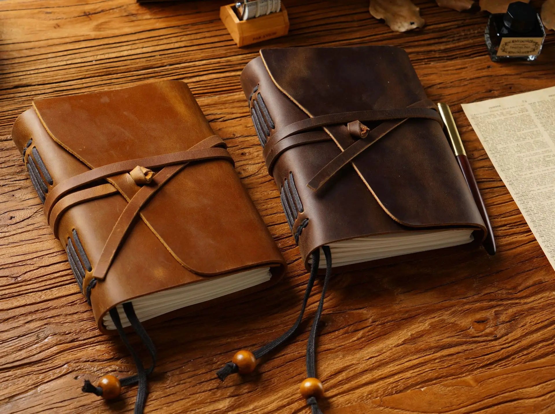 Handmade Loose-leaf Book Magic Diary Cowhide Retro Travel Notebook Thickened Sketchbook Notepad to Send Friends Birthday Gifts
