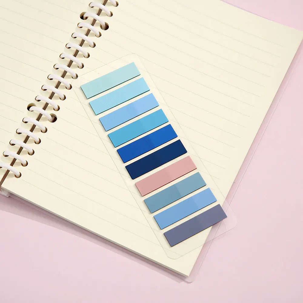 For Fun 200 Sheets Transparent Colorful Index Stickers Memo Pad Office School Stationery Self-Adhesive Sticker Sticky Note Pads