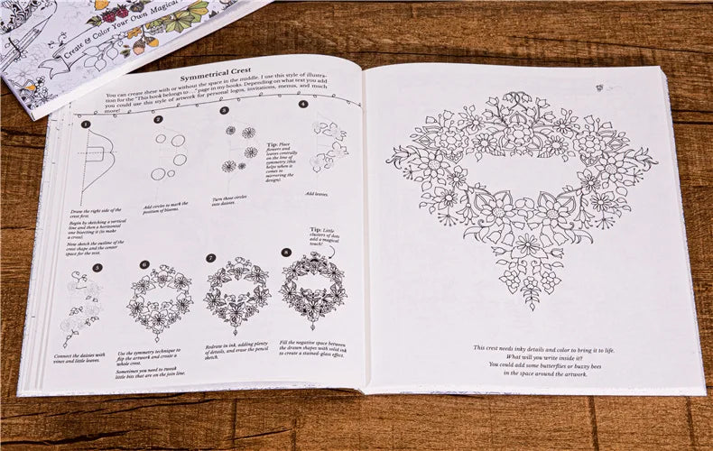 Bview Art Stress Relief Adult Coloring Book: How to Draw Inky Wonderlands Step-by-Step - Relaxing Art Therapy