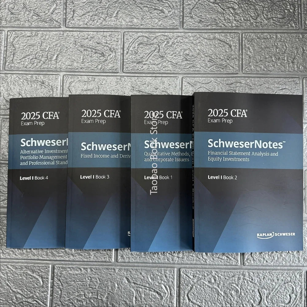 2025 CFA Level 1 SchweserNotes Fimancial Statement Analysis and Equity Investments,Quantitative Methods, English Notes Books