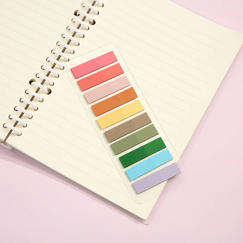 For Fun 200 Sheets Transparent Colorful Index Stickers Memo Pad Office School Stationery Self-Adhesive Sticker Sticky Note Pads