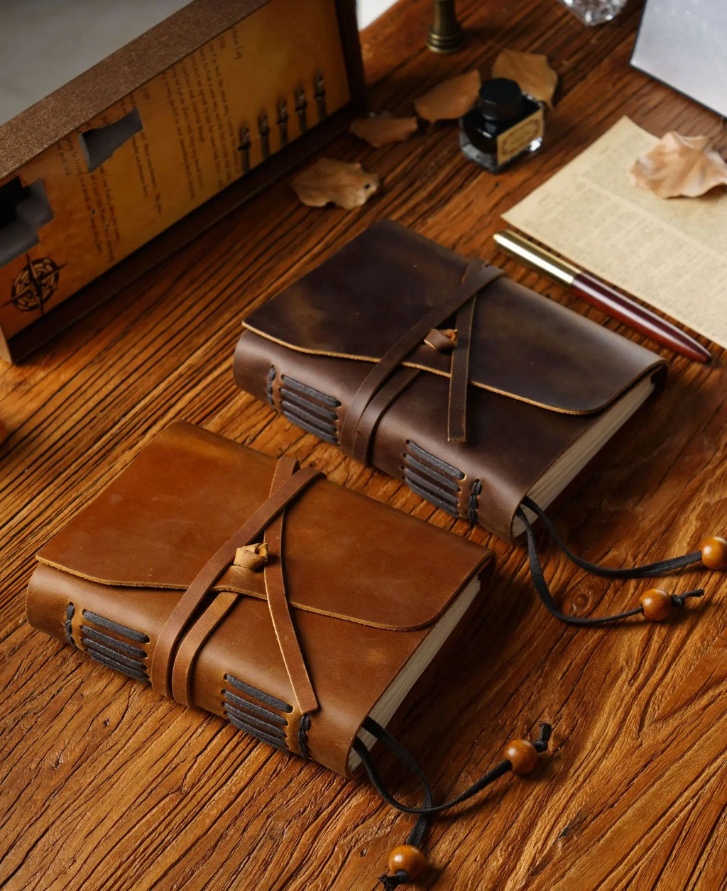 Handmade Loose-leaf Book Magic Diary Cowhide Retro Travel Notebook Thickened Sketchbook Notepad to Send Friends Birthday Gifts