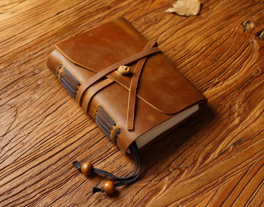Handmade Loose-leaf Book Magic Diary Cowhide Retro Travel Notebook Thickened Sketchbook Notepad to Send Friends Birthday Gifts