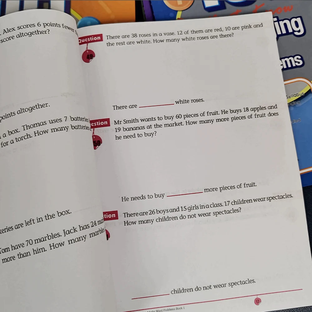 Singapore 101 Mathematics Essential Application Problems for Primary School Students 1-6 in englsh book