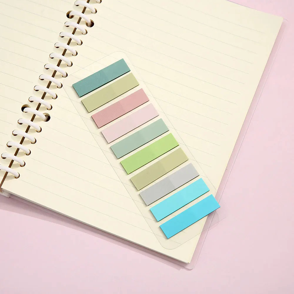 For Fun 200 Sheets Transparent Colorful Index Stickers Memo Pad Office School Stationery Self-Adhesive Sticker Sticky Note Pads