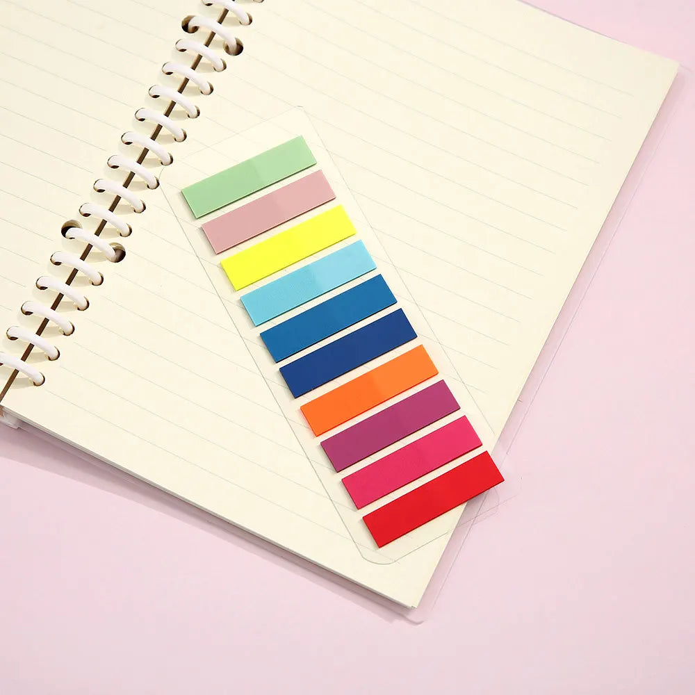For Fun 200 Sheets Index Sticker Transparent Colorful Sticky Note Pads Memo Pad Office School Stationery Self-Adhesive Stickers
