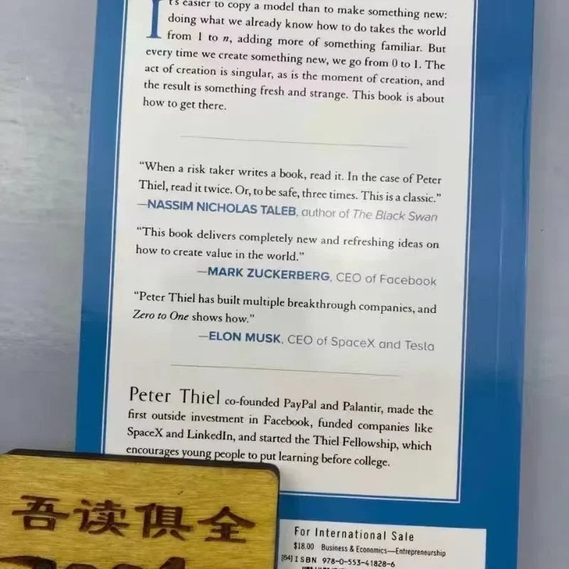 Zero To One By Peter Thiel With Blake Masters Notes On Startups How To Build The Future Encourage Books