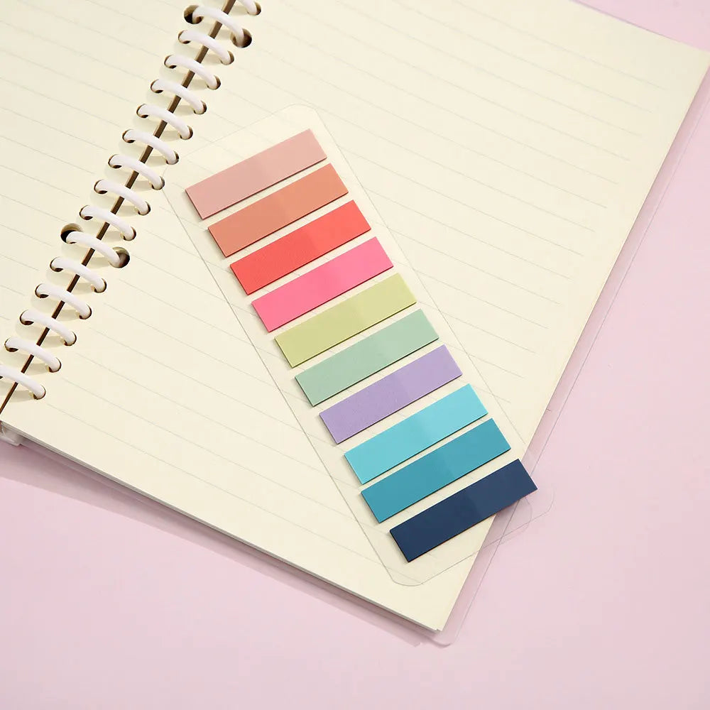 For Fun 200 Sheets Transparent Colorful Index Stickers Memo Pad Office School Stationery Self-Adhesive Sticker Sticky Note Pads