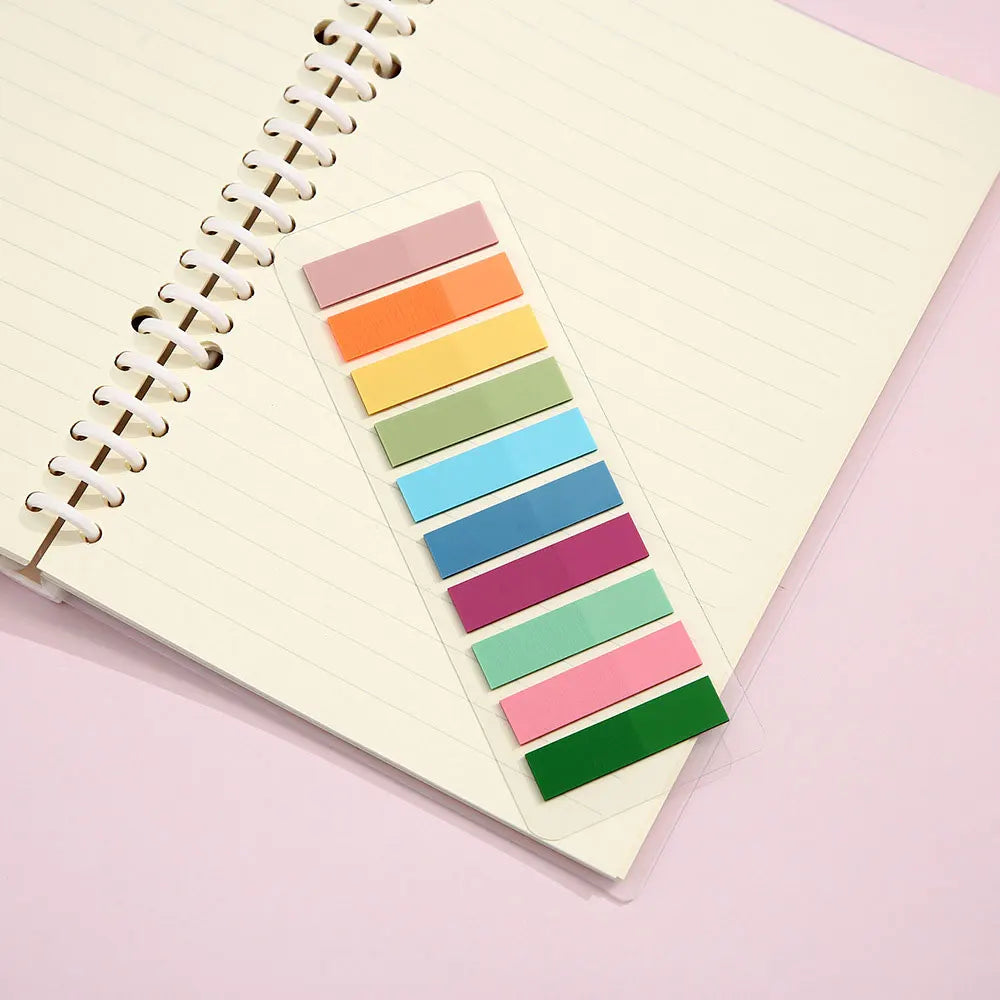For Fun 200 Sheets Transparent Colorful Index Stickers Memo Pad Office School Stationery Self-Adhesive Sticker Sticky Note Pads