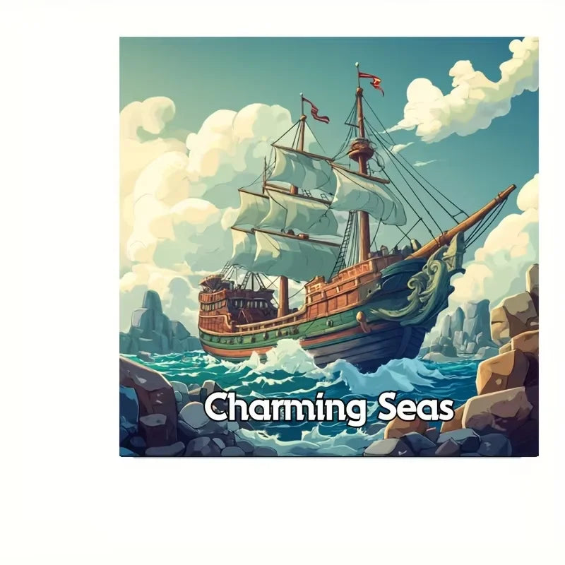 28 Pages Charming Seas Coloring Book for Adult Stress Reduction | Colouring Book for Relax and Mood Reduction Valentine's Day