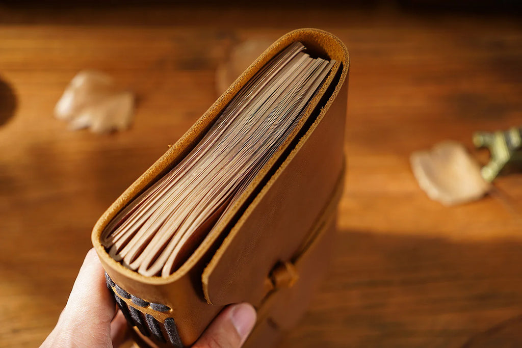 Handmade Loose-leaf Book Magic Diary Cowhide Retro Travel Notebook Thickened Sketchbook Notepad to Send Friends Birthday Gifts