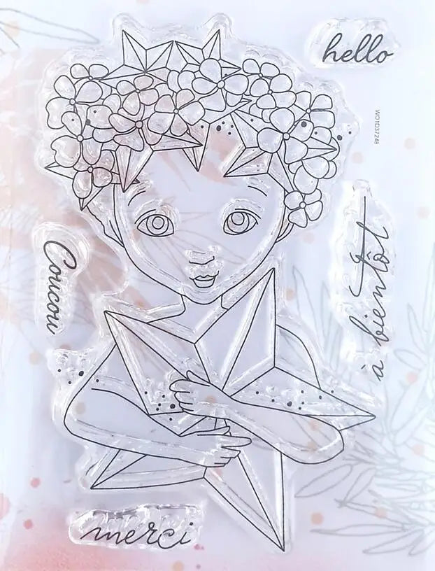 New French Clear Stamp And Cutting Die /Seal For DIY Scrapbooking/ Clear Stamp Sheets A7009