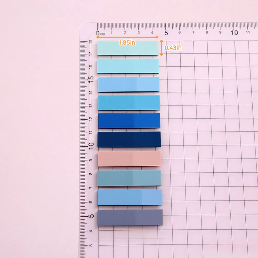 For Fun 200 Sheets Transparent Colorful Index Stickers Memo Pad Office School Stationery Self-Adhesive Sticker Sticky Note Pads