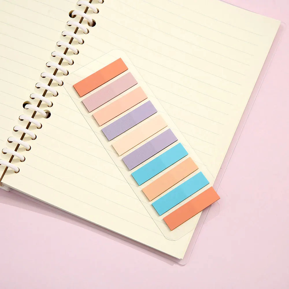 For Fun 200 Sheets Transparent Colorful Index Stickers Memo Pad Office School Stationery Self-Adhesive Sticker Sticky Note Pads