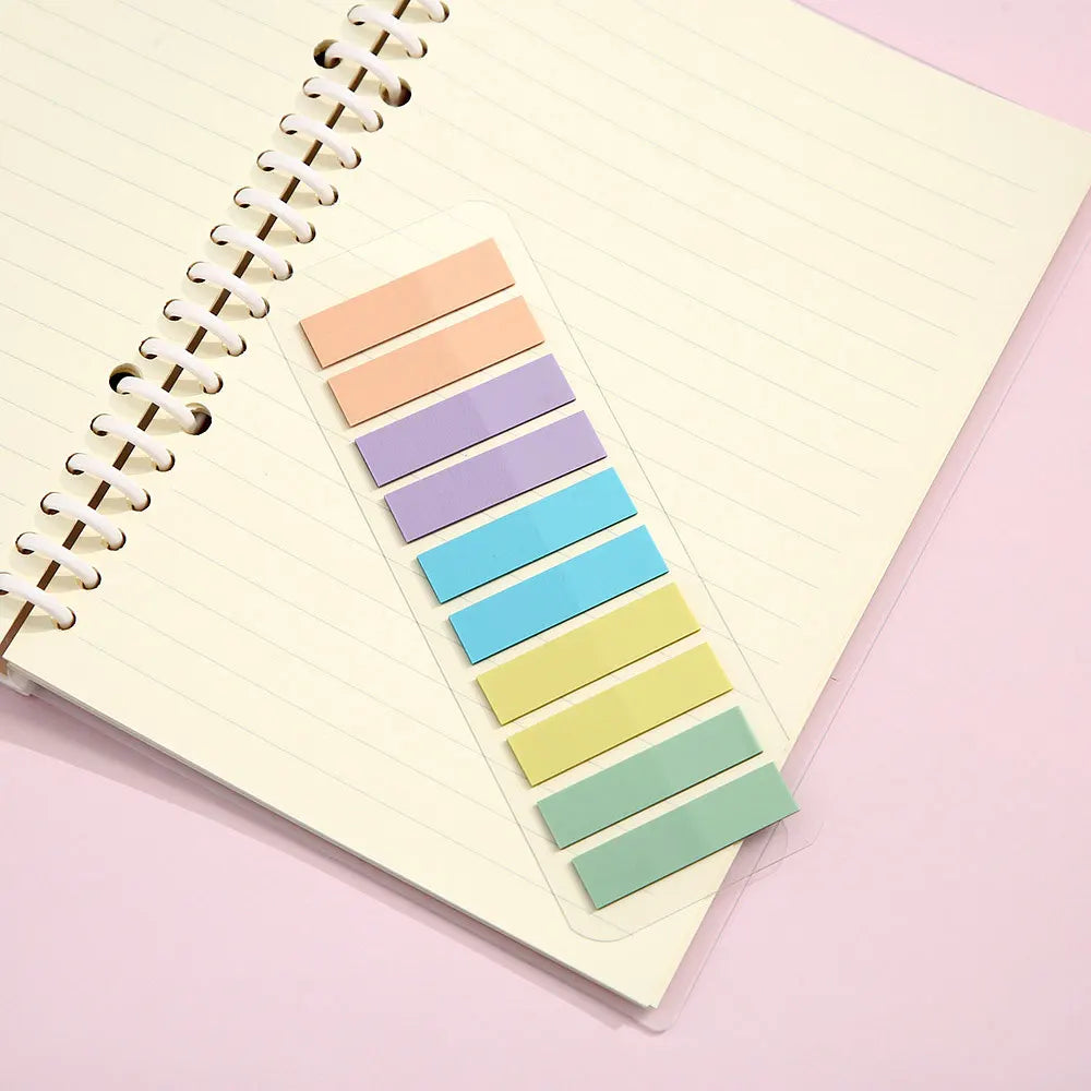 For Fun 200 Sheets Index Sticker Transparent Colorful Sticky Note Pads Memo Pad Office School Stationery Self-Adhesive Stickers