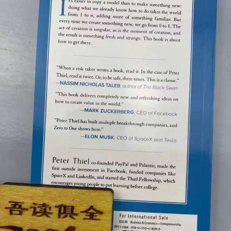 Zero To One By Peter Thiel With Blake Masters Notes On Startups How To Build The Future Encourage Books