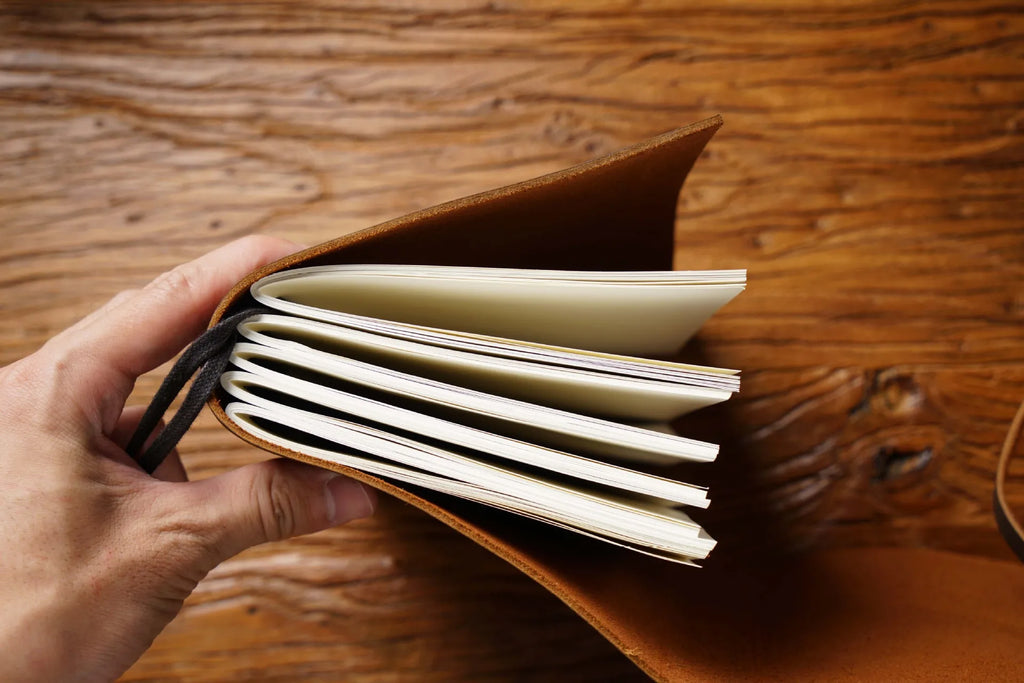 Handmade Loose-leaf Book Magic Diary Cowhide Retro Travel Notebook Thickened Sketchbook Notepad to Send Friends Birthday Gifts