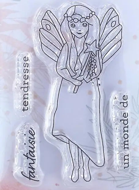 New French Clear Stamp And Cutting Die /Seal For DIY Scrapbooking/ Clear Stamp Sheets A7009