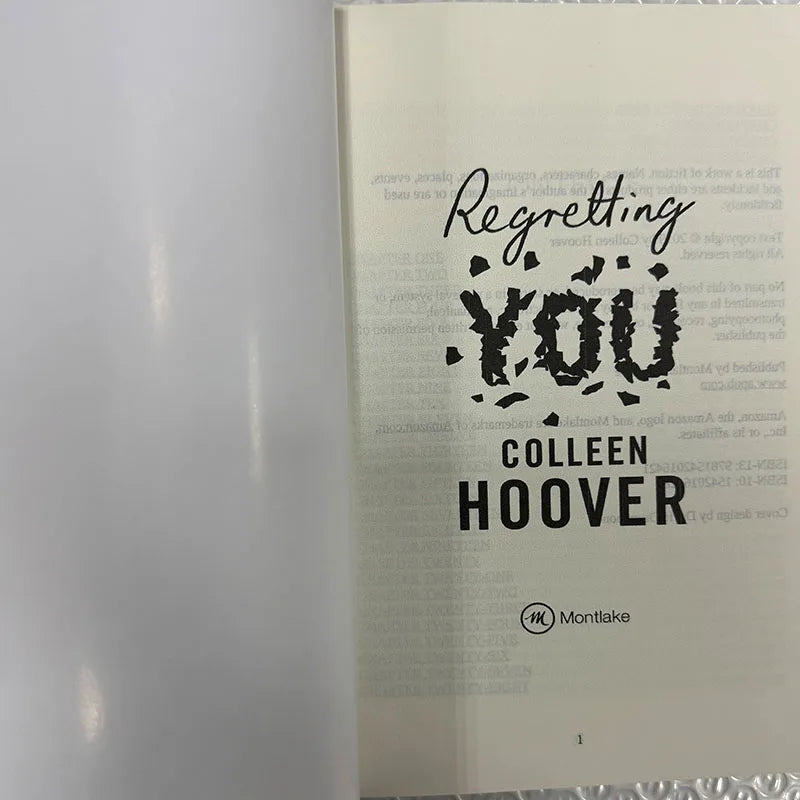 Regretting You by Colleen Hoover Contemporary Women Fiction English Book Paperback