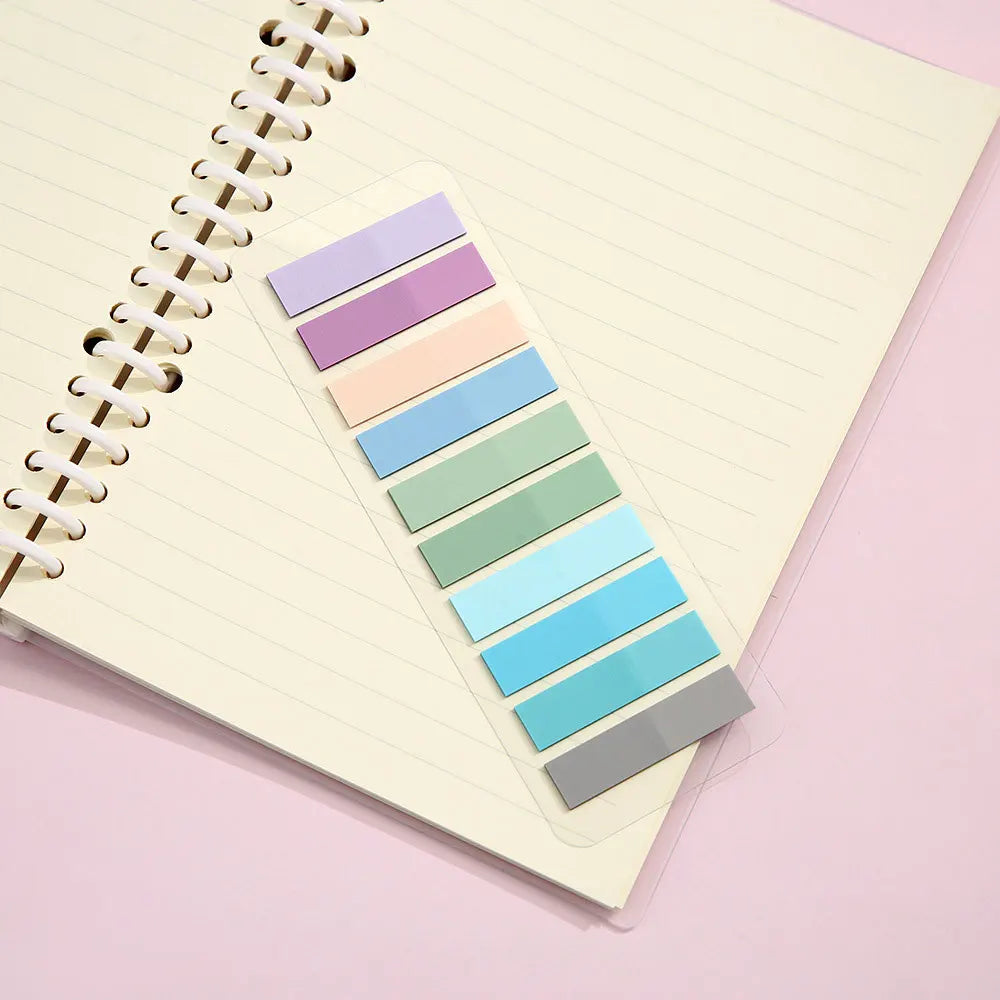 For Fun 200 Sheets Transparent Colorful Index Stickers Memo Pad Office School Stationery Self-Adhesive Sticker Sticky Note Pads