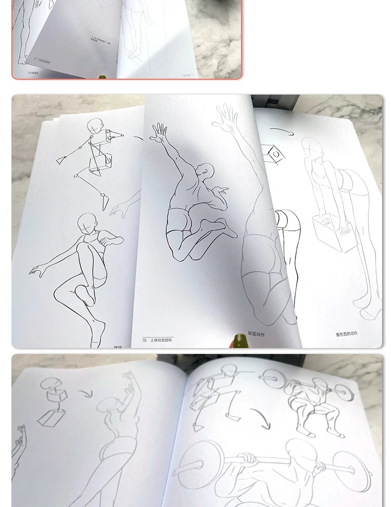 Anime Characters Tracing Sketch Hand Painted Tutorial Book Structure Of The Human Body Copy Practice Line Draft Practice Books