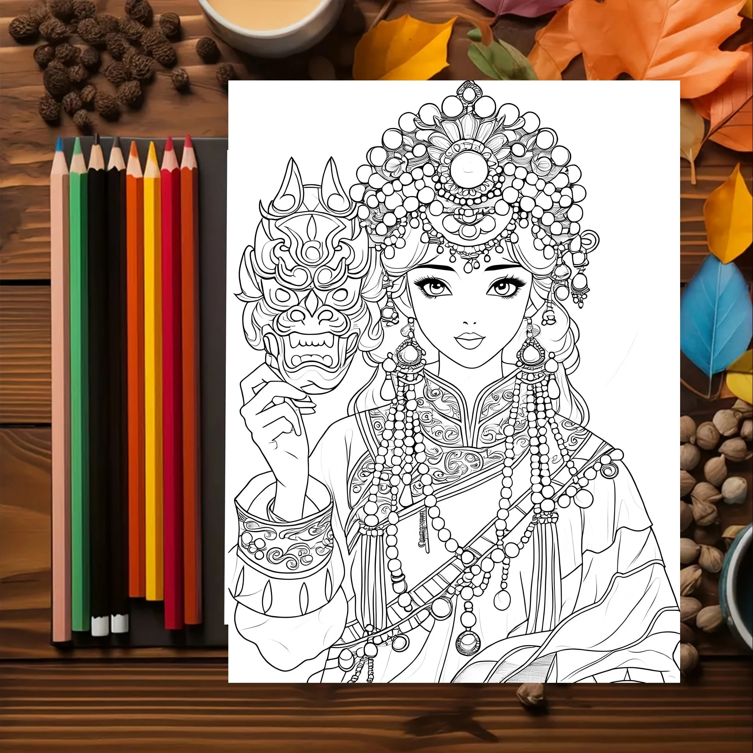 30 pages of mandala adult decompression DIY coloring book, painting supplies, gifts, oil painting, line drawing, line drawing