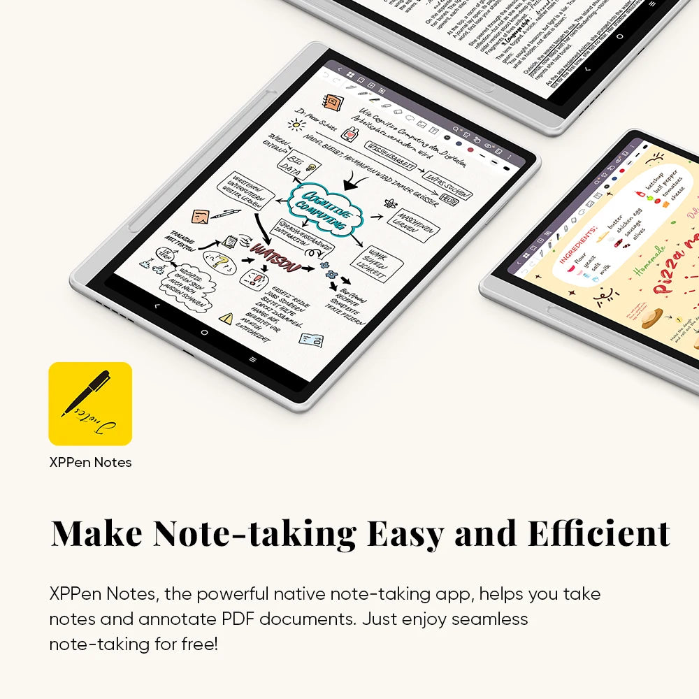 XPPen Magic Note Pad 3-in-1 Ink Paper Light Nature Color E-book Reader Android 14 Graphics Tablet Digital Writing Notebook Pad