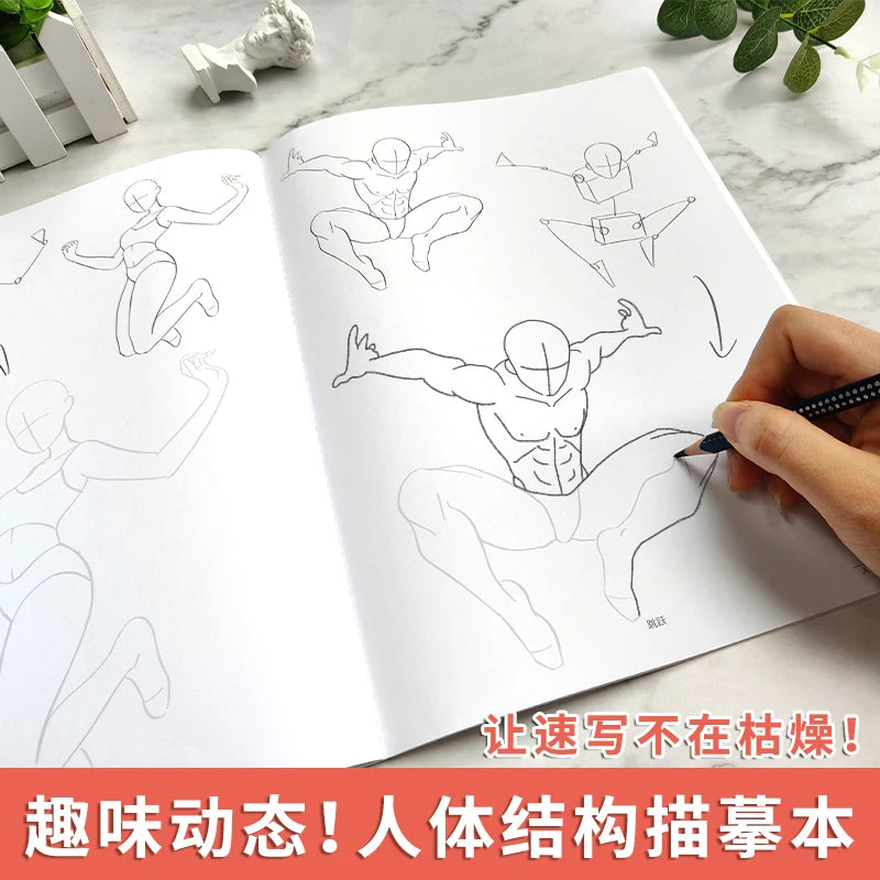 Anime Characters Tracing Sketch Hand Painted Tutorial Book Structure Of The Human Body Copy Practice Line Draft Practice Books