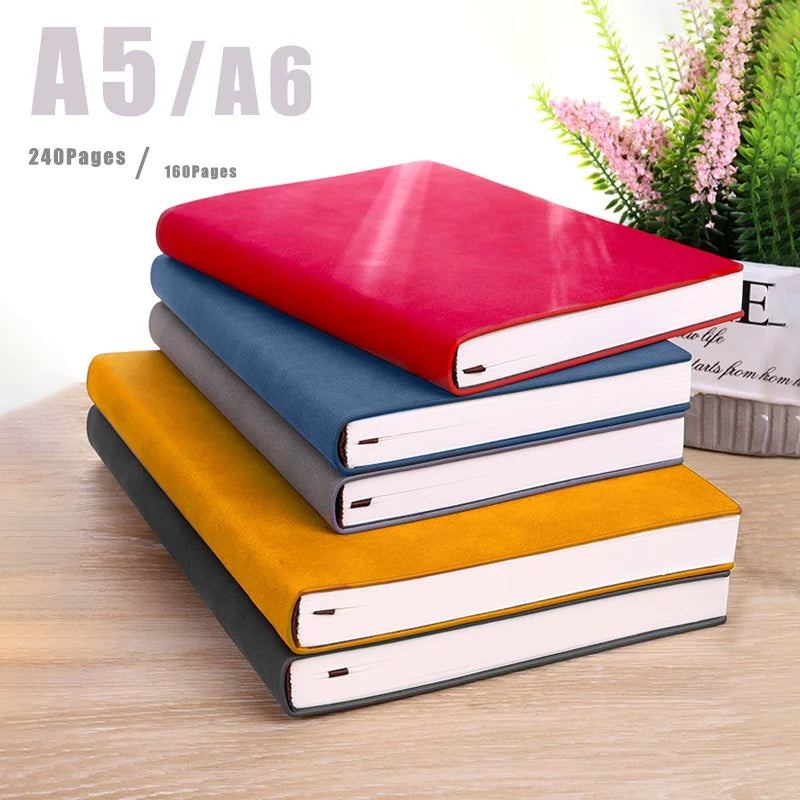 A5 A6 Sheepin Notebook Leather Office Journal Diary notepad Stationery Student Class lined NoteBook 160pages/240pages