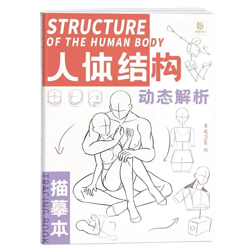 Anime Characters Tracing Sketch Hand Painted Tutorial Book Structure Of The Human Body Copy Practice Line Draft Practice Books