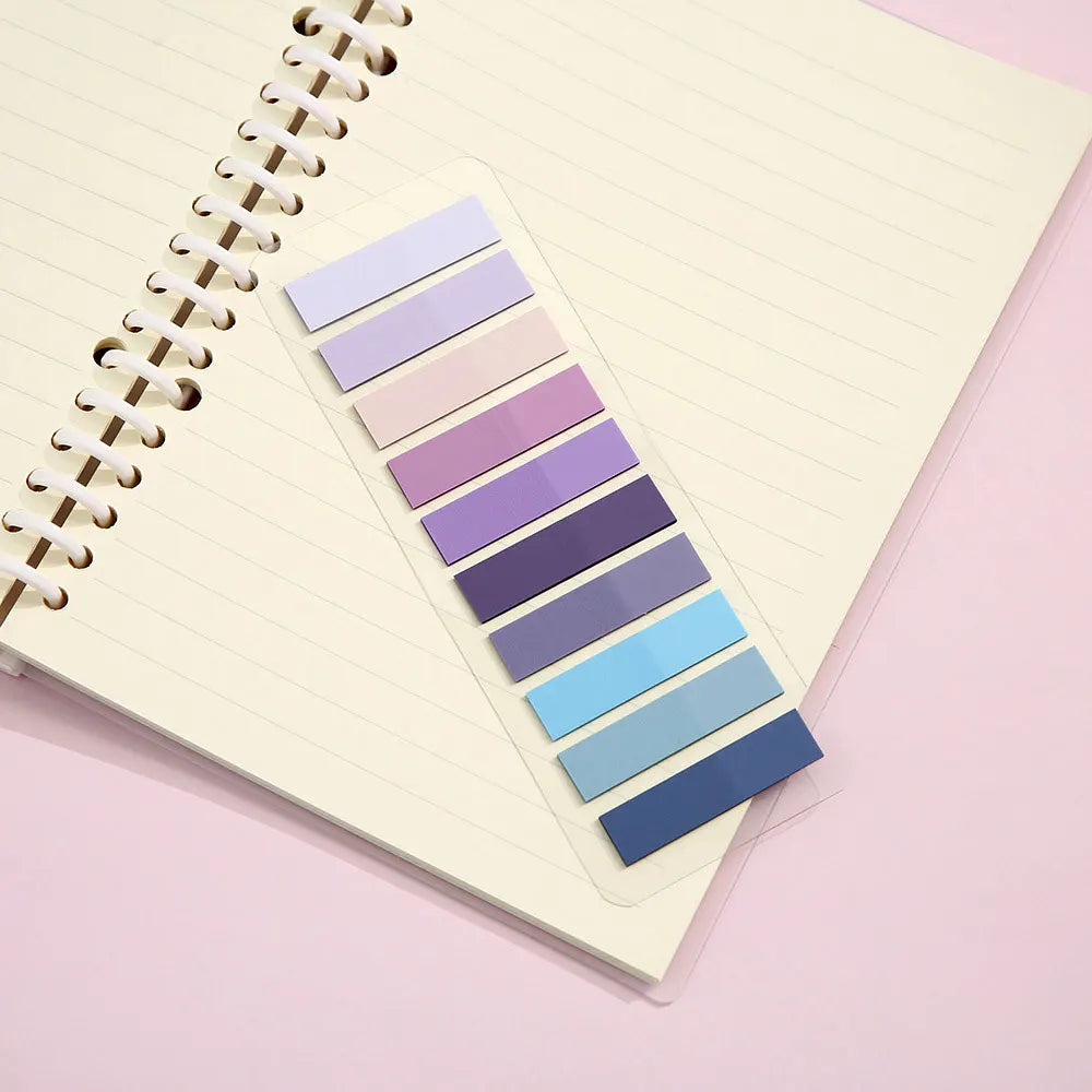 For Fun 200 Sheets Transparent Colorful Index Stickers Memo Pad Office School Stationery Self-Adhesive Sticker Sticky Note Pads