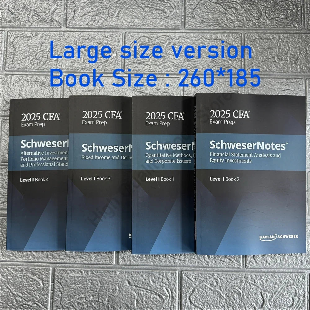 2025 CFA Level 1 SchweserNotes Fimancial Statement Analysis and Equity Investments,Quantitative Methods, English Notes Books