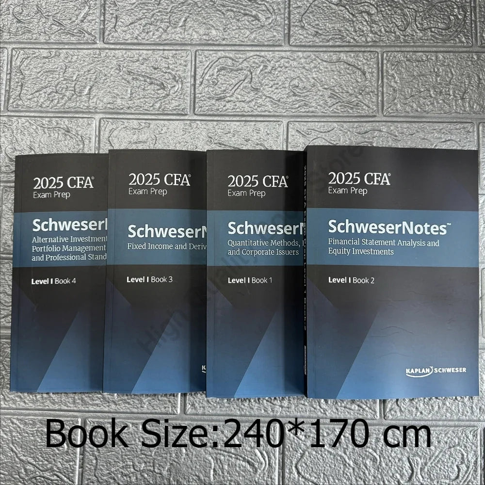 2025 CFA Level 1 SchweserNotes Fimancial Statement Analysis and Equity Investments,Quantitative Methods, English Notes Books