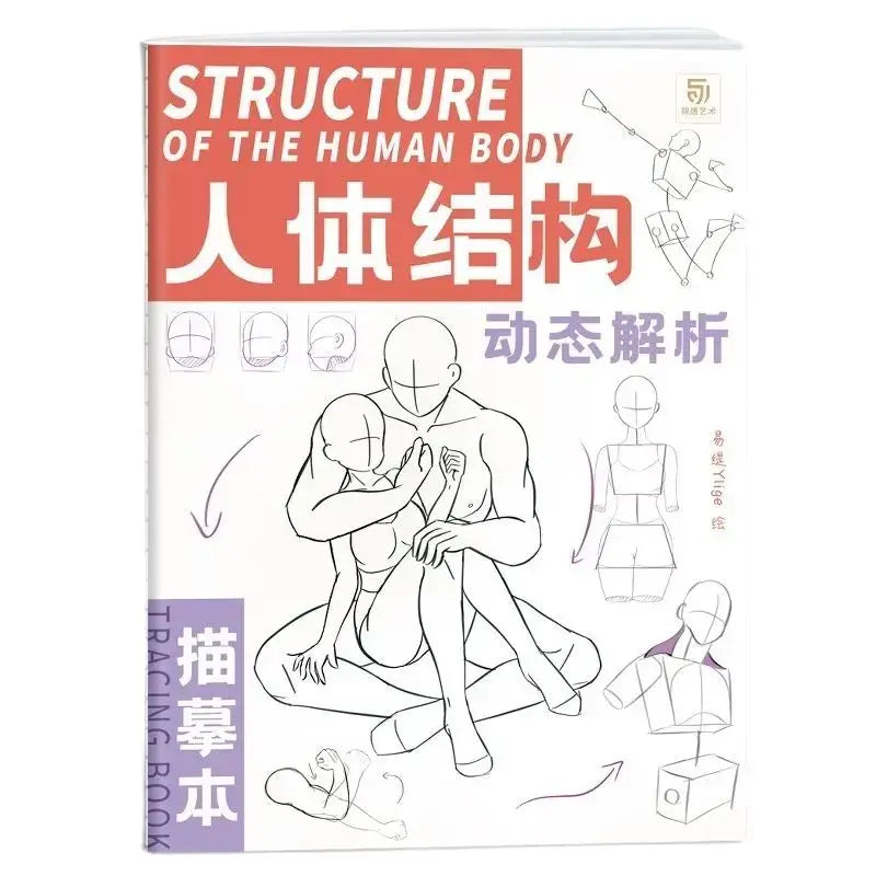 Anime Characters Tracing Sketch Hand Painted Tutorial Book Structure Of The Human Body Copy Practice Line Draft Practice Books