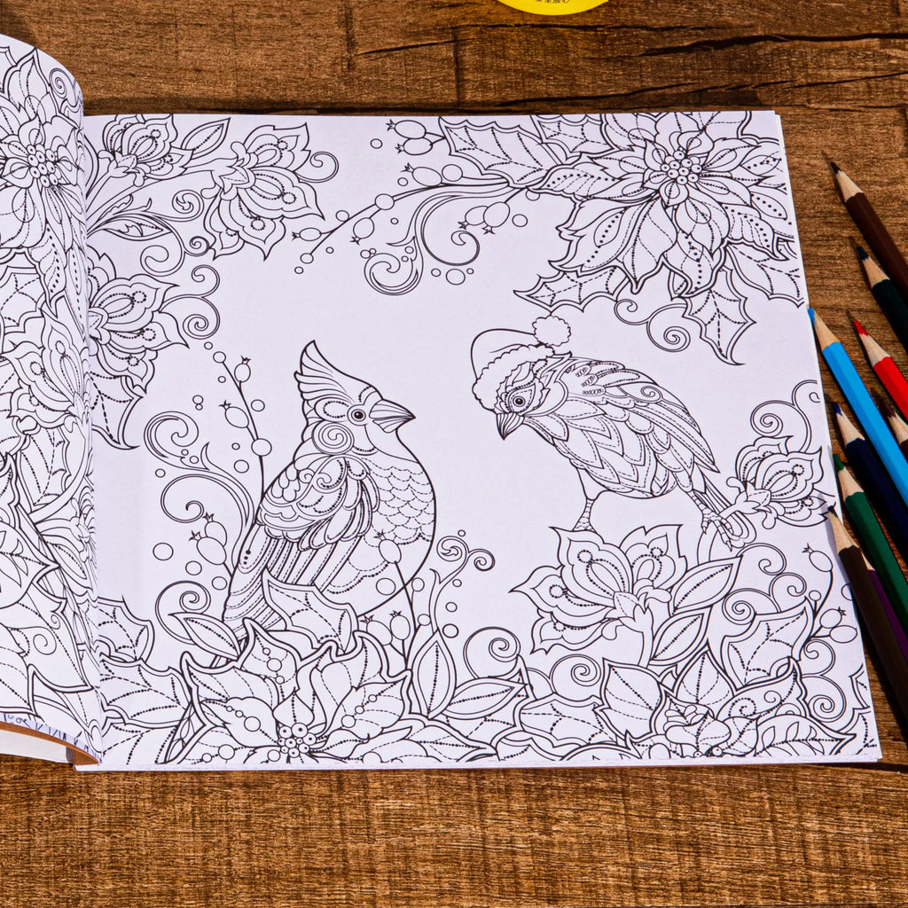 Magical Winter Coloring Book Relaxtion Stress Relief Kill Time Christmas and Winter Theme Graffiti Painting Drawing Book