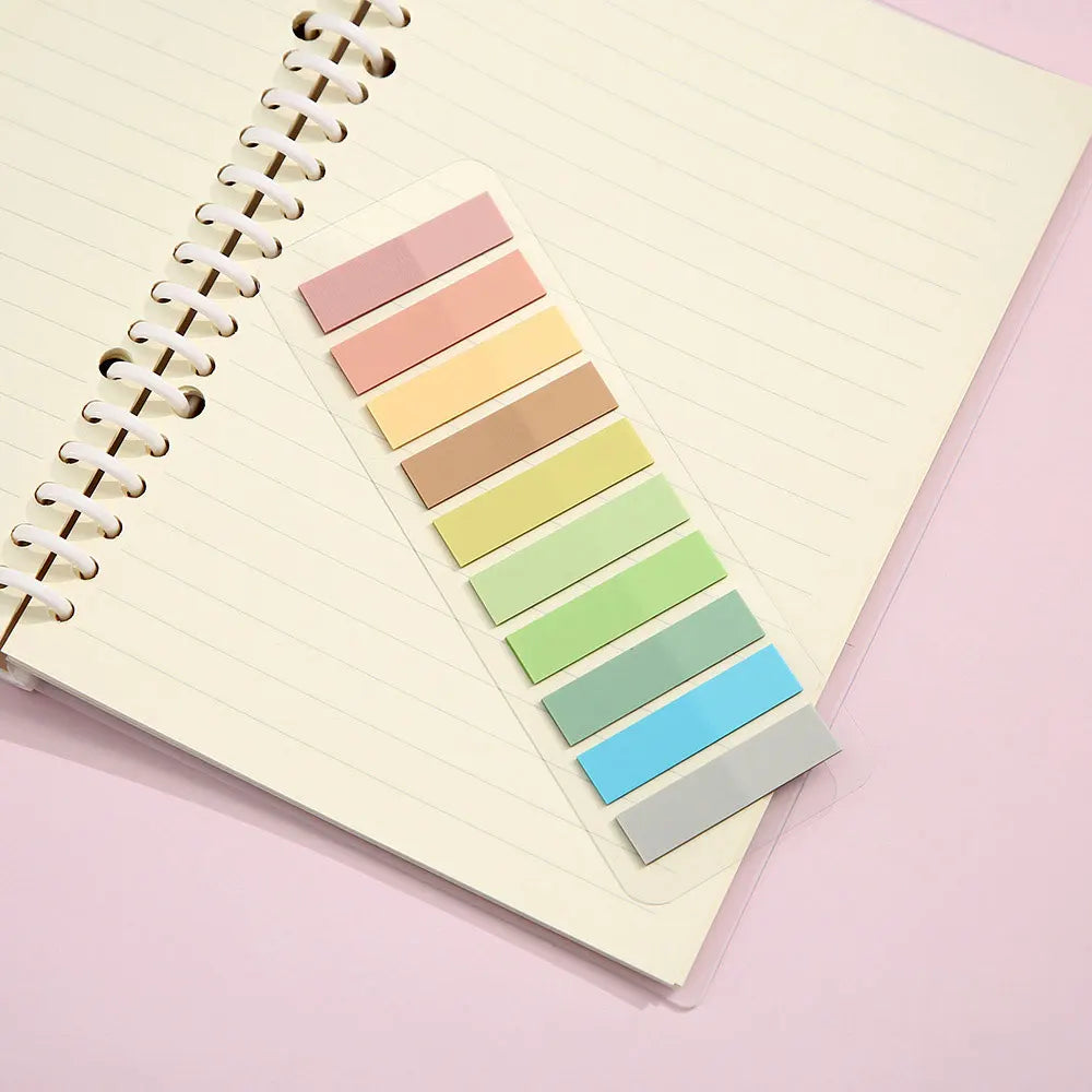 For Fun 200 Sheets Transparent Colorful Index Stickers Memo Pad Office School Stationery Self-Adhesive Sticker Sticky Note Pads