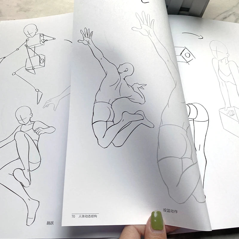Anime Characters Tracing Sketch Hand Painted Tutorial Book Structure Of The Human Body Copy Practice Line Draft Practice Books