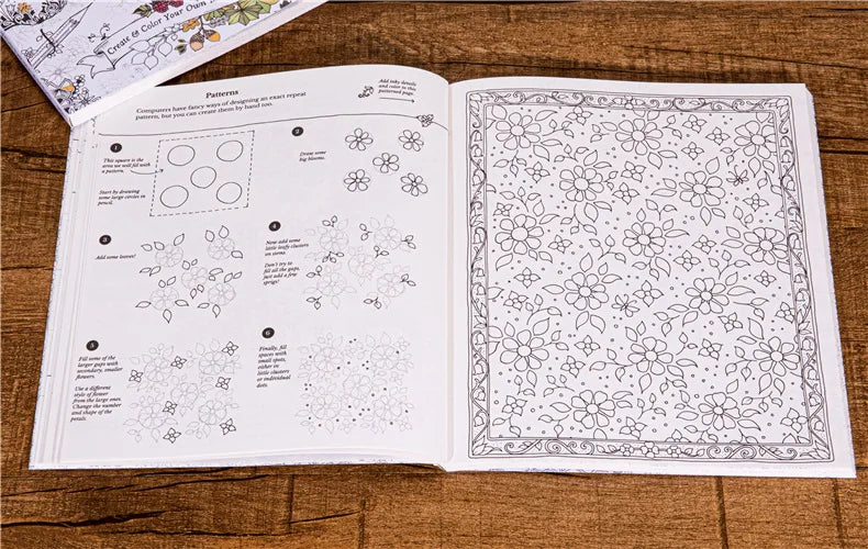 Bview Art Stress Relief Adult Coloring Book: How to Draw Inky Wonderlands Step-by-Step - Relaxing Art Therapy