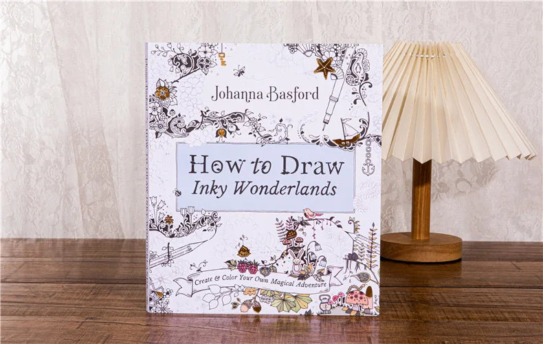 Bview Art Stress Relief Adult Coloring Book: How to Draw Inky Wonderlands Step-by-Step - Relaxing Art Therapy